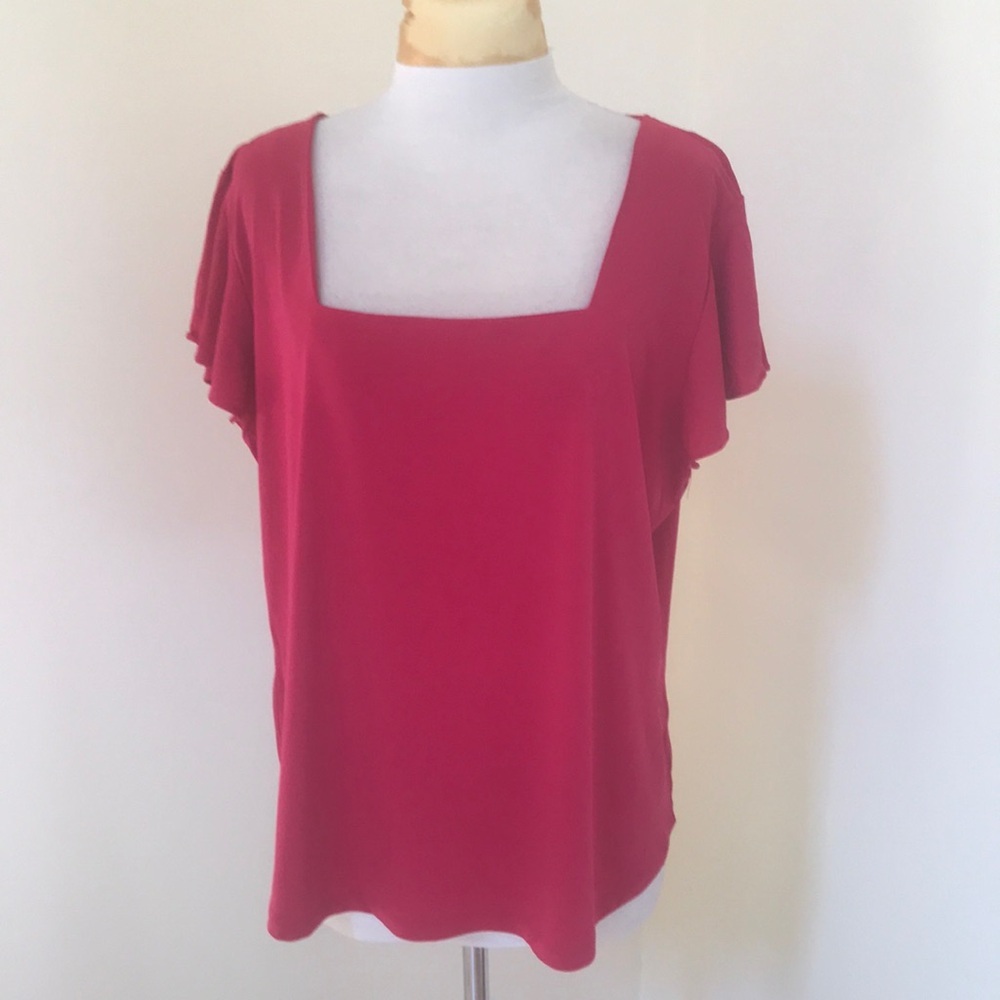 New! New York & Co XL square neck top with butterfly sleeves.